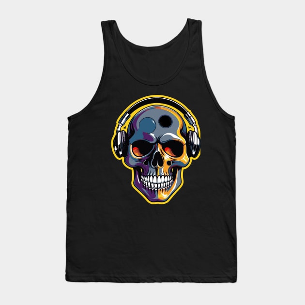 GrooveSkull Skull Only (Gey) Tank Top by GrooveSkull